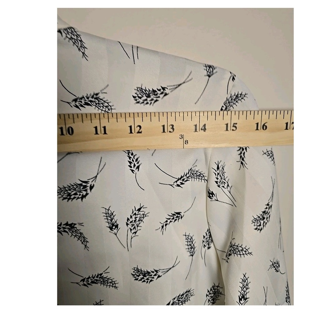 Vintage ILGWU USA‎ 70s Alice Stuart Jonathan Logan Wheat Print Frog Button Top S - Picture 9 of 12